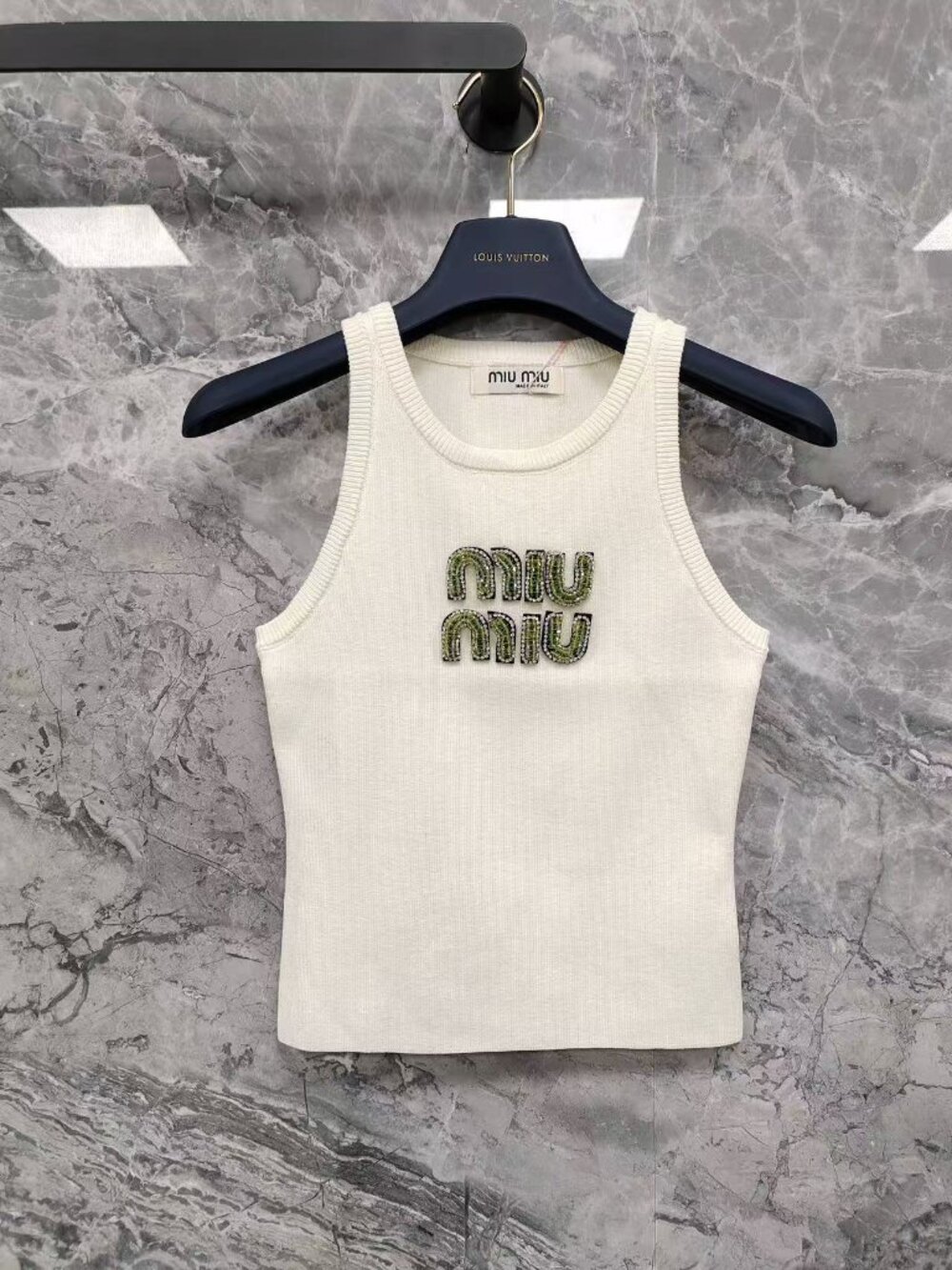 Miu Miu Women's White Knit Tank